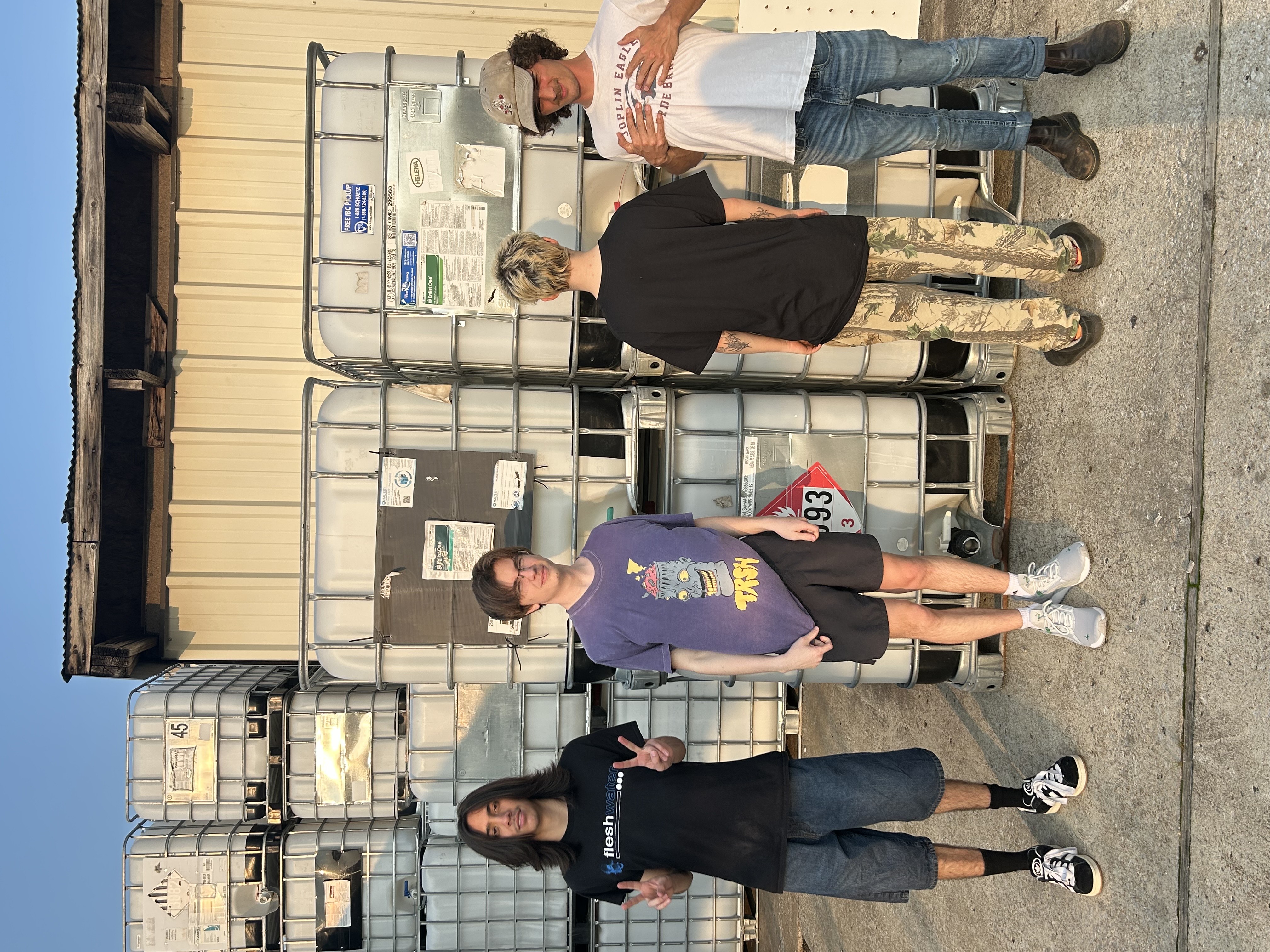 Band members hanging out